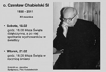 XII rocznica śmierci o. Czesława Chabielskiego