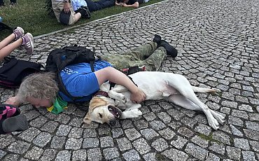 Bydgoscy pielgrzymi dotarli na Jasną Górę! Wzruszenie, grochówka i... pies przewodnik pod cudownym obrazem