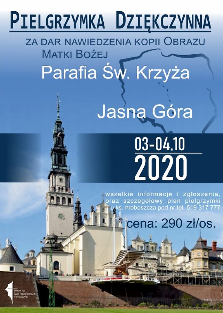 Pielgrzymka na Jasną Górę 3.10-4.10.2020