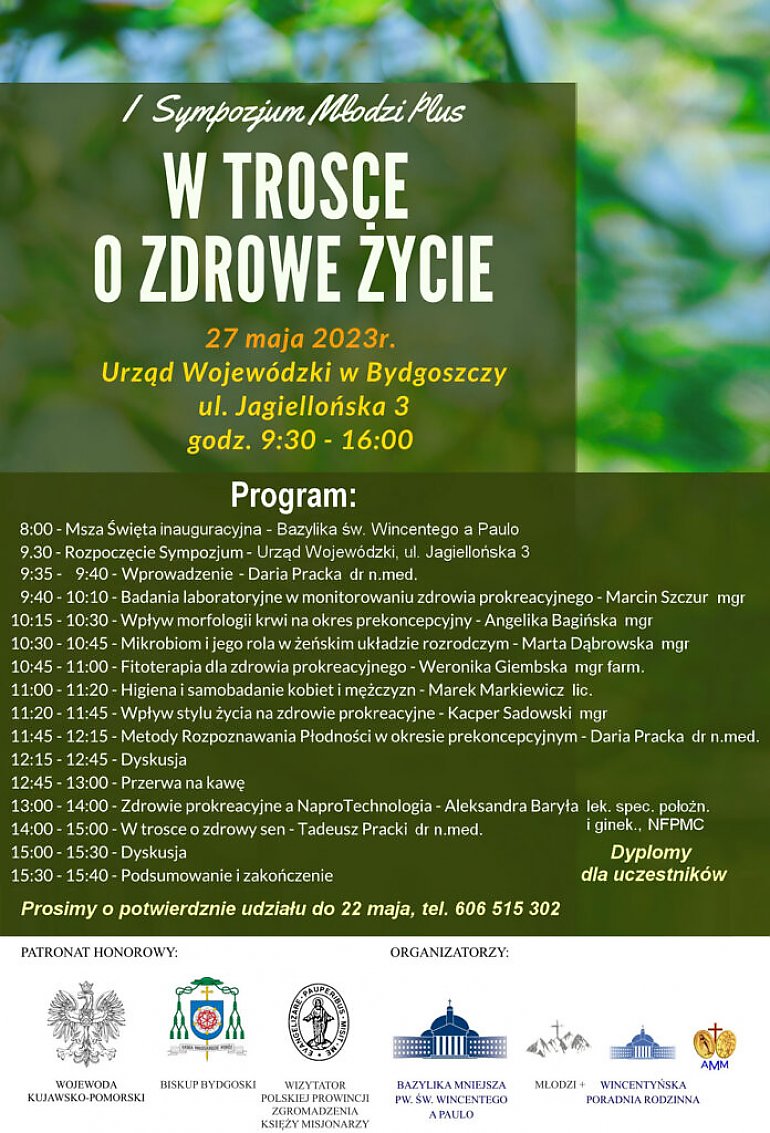 Sympozjum Młodzi Plus „W trosce o zdrowe życie”