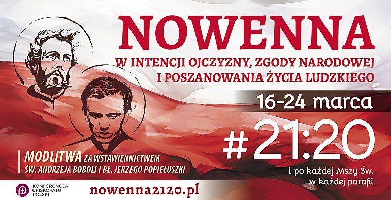 16 marca rozpocznie się nowenna w intencji Ojczyzny, zgody narodowej i poszanowania życia ludzkiego